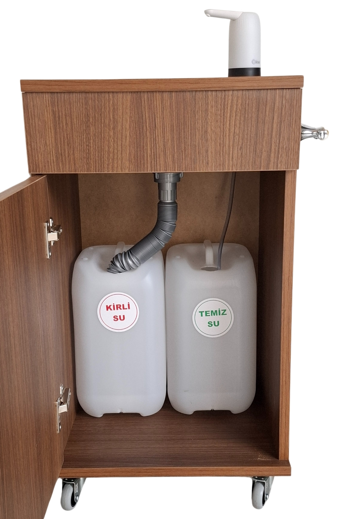 MOBİL SEYYAR LAVABO L10 AHŞAP DESEN
