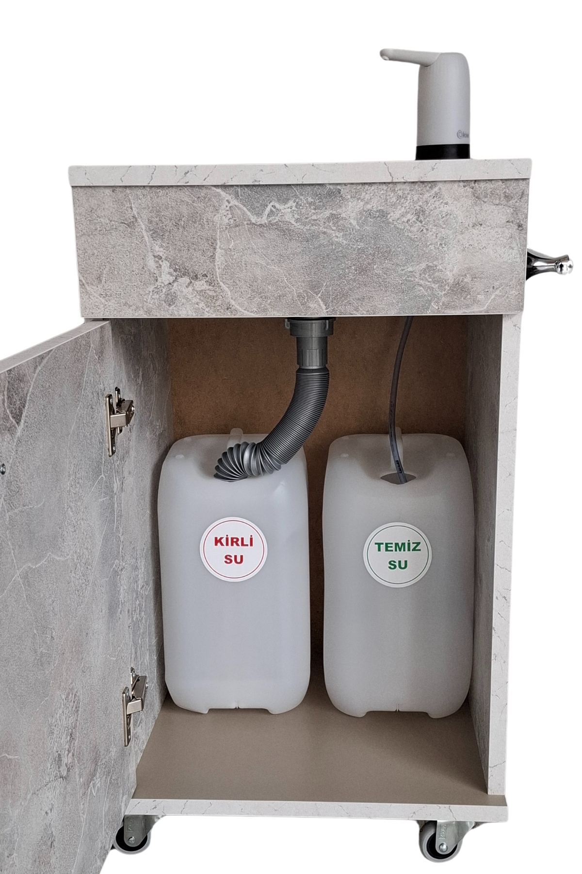 MOBİL SEYYAR LAVABO L10 MERMER DESEN